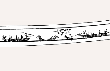 Fig. 2 Walrus hunting. Detail from engraved drill bow.