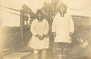 Fig. 8 Asatchaq and Pauyuuraq onboard the Karluk, July 1913. 